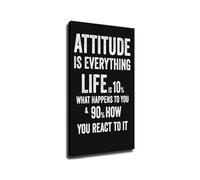 Attitude is Everything Inspirational Quotes Poster Motivational Wall Decor Positive Thinking Print for Office Bedroom Living Room Gym Classroom(Unframed,12x18inch(30x45cm))