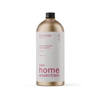 ATTITUDE Lessive Bébé Liquide, certifié EWG, sans parfum, vêtements bébé et nouveau-né, végan, bouteille aluminium rechargeable, ingrédients naturels, HE, 40 brassées, 1 L