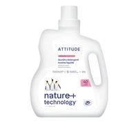 ATTITUDE Lessive Liquide, Certifié EWG Verifié, Élimine les Tâches & les Odeurs, Végan, Ingrédients d'Origine Naturels, Sans Parfum, 40 Brassées, 2 Litres