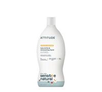 ATTITUDE Liquide vaisselle & biberons, Peau sensible, 700 ml | Sans parfum, Élimine résidus de lait & odeurs, Testé dermatologiquement, Se rince facilement
