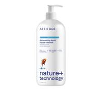 ATTITUDE Liquide Vaisselle, Certifié EWG Verified, Pouvoir Dégraissant, Végane, Ingrédients d’Origine Naturelle, Parfum Fleurs des Champs, 1 Litre