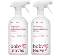 ATTITUDE Nettoyant Jouets d'Enfant, Multi-Surfaces, Certifié EWG Verified, Multi-Usage, Végane, Sans Parfum, 800 mL (Lot de 2)