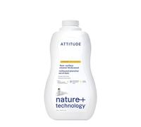 ATTITUDE Nettoyant Sols, certifié EWG, sans traces, végan, à base de plantes, pour carrelage, bois et planchers laminés, parfum Zeste d’Agrumes, 1,04 L