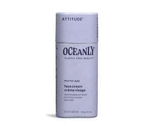 ATTITUDE Oceanly Crème Visage Solide, EWG Verified, Ingrédients d'Origine Naturelle, Soin pour la Peau Végane, PHYTO AGE, Sans Parfum, 8.5 g