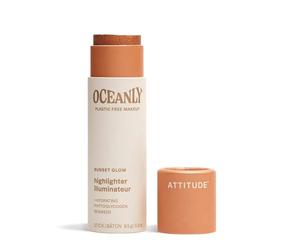 ATTITUDE Oceanly illuminateur, EWG Verified, Phtyoglycogène Hydratant, Ingrédients d'Origine Naturelle, Maquillage Végane, Sunset Glow, 8.5 g