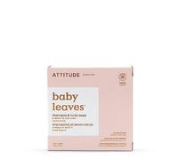 ATTITUDE Pain Shampooing & Corps Bébé, certifié EWG, sans plastique, testé dermatologiquement, ingrédients d’origine naturelle, végan, sans parfum, 85 g