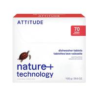 ATTITUDE Pastilles Lave-Vaisselle, à Base de Plantes & Véganes, Sans Phosphates, Ingrédients Naturels, Non Parfumées, 70 Pastilles