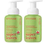 ATTITUDE Savon à Main Moussant pour Enfants, Certifié EWG Verified, Nettoyant pour les Mains, Doux pour la Peau, Ingrédients d’Origine Naturelle, Végane, Parfum Pastèque & Coco, 295 mL (Lot de 2)