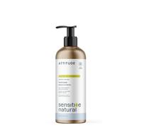 ATTITUDE Savon à Mains Doux pour Peau Sensible, certifié EWG, enrichi à l’avoine, testé dermatologiquement, végan, sans parfum, bouteille aluminium, 473 mL