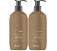 ATTITUDE Savon Liquide Mains Vanille Caramel, Végan, Testé Dermatologiquement, Certifié EWG, À Base de Plantes et Minéraux, 473 mL (Lot de 2)