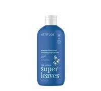 ATTITUDE Shampooing et Gel Douche 2-en-1 pour Enfant, Certifié EWG Verified, Cheveux Secs, Doux pour la Peau, Ingrédients d’Origine Naturelle, Végane, Parfum Bleuet, 473 mL