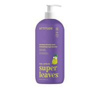 ATTITUDE Shampooing et Gel Douche 2-en-1 pour Enfant, Certifié EWG Verified, Cheveux Secs, Doux pour la Peau, Ingrédients d’Origine Naturelle, Végane, Parfum Vanille & Poire, 946 mL