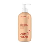 ATTITUDE Shampooing & Gel Douche Bébé 2-en-1, certifié EWG, testé dermatologiquement, végan, Orange & Grenade, 473 mL