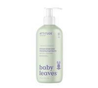 ATTITUDE Shampooing & Gel Lavant Bébé 2-en-1, formule douce à base de plantes et minéraux, certifié EWG, produits véganes, Pomme Sucrée, 473 mL