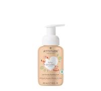 ATTITUDE Shampooing & gel lavant bébé mousse 2-en-1, EWG Verified, 295 ml | Mousse prête à l'emploi, pompe à une main, 98 % d'origine naturelle, Testé dermatologiquement, Orange & grenade