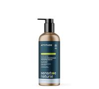 ATTITUDE Shampooing Volume & Brillance sans parfum, cuir chevelu sec sensible, avoine apaisante, cheveux fins, vegan, ingrédients naturels, bouteille aluminium rechargeable, 473 mL