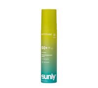 ATTITUDE Spray Solaire Minéral SPF 50, Large Spectre à l’Oxyde de Zinc, Vérifié EWG, Non Nano, Sans Aérosol, Résistant à l’Eau, Léger pour Visage et Corps, Végan, Sans Odeur, 80 g