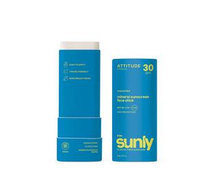 ATTITUDE™ Sunly Bâton Solaire Visage Kids Sans Odeur SPF30 Crème Protection 20 g