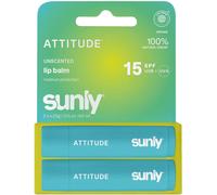 Attitude Sunly Baume À Lèvres IP15 Sans Parfum Pack Duo 2x4.25g