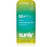 Attitude Sunly Mineral Sunscreen Stick SPF 50+ crème protectrice minérale visage et corps en stick sans parfum 60 g