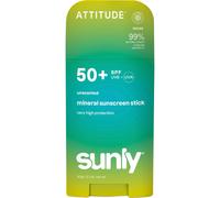 Attitude Sunly Stick Solaire Minéral Visage & Corps IP50 Sans Parfum Stick Déodorant 60g