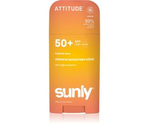 Attitude Sunly Tropical Coco crème protectrice minérale visage et corps en stick SPF 50+ 60 g