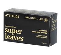 ATTITUDE Super Leaves Men Savon pour le Corps Ambre et Agrumes 113 g