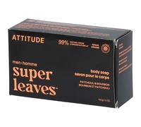 ATTITUDE Super Leaves Men Savon pour le Corps Patchouli et Bourbon 113 g