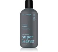 ATTITUDE Gel Douche pour Homme, Certifié EWG Verified, Nettoyant pour le Corps, Doux pour la Peau, Ingrédients d’Origine Naturelle, Végane, Parfum Eucalyptus & Sauge, 415 mL