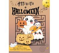Attività di Halloween: Libro di attività per bambini a tema halloween - giochi, attività creative e artistiche, puzzle con soluzioni, ritaglia, decora ... strega e pagine per le tue foto ricordo.