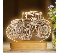 Attivolife Truck Illusions Lampe de nuit, tracteur, éclairage hologramme de couleur chaude, table de chargement USB, décoration de bureau, chambre à coucher, cadeau créatif pour enfants, garçons,