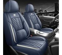 ATTLGR Housses de Siège Auto en Cuir PU Ensemble Complet pour BMW 1 Series Cabriolet E88 2008-2013,Respirant Imperméable,Facile à Installer,Protection Auto Toutes Saisons,B/Blue