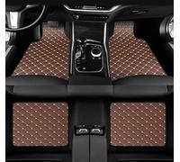 ATTLGR Tapis Sol Voiture en Cuir,pour Ford KUGA St-Line 2015-2019,Durable Tout Temps Tapis Avant Et Arrière Set,Facile À Nettoyer,Tapis De Moquettes Voiture,E/Brown