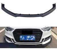Voiture Becquet De Lèvre Avant pour Audi A3 S-Line 8V 2017-2018,Anti-Collision Aileron Lèvre de Pare-Chocs Avant,Durable Bumper Lip Séparation Lame Kit de Corps