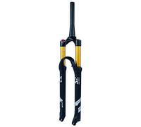 AttLvTu Fourche à Suspension à Air 140mm pour VTT - Alliage Léger, Compatible 26" / 27,5" / 29", Axe QR 9mm, Blocage Manuel/À Distance, Compatible Frein à Disque(Tapered Manual Lockout,29 Pouces)