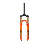 AttLvTu Fourche VTT Air 27.5 29 Pouces 120mm, Fourche Suspendue en Alliage Magnésium avec Blocage Télécommande/Manuel, Débattement 120mm, XC Trail, Orange(Straight Manual Lockout,29 Pouces)