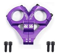 AttLvTu Tige de Vélo 31,8 mm pour Fourches à Double Couronne, Tige Fendue en Alliage d'Aluminium, Tige de Guidon de VTT BMX DH pour Vélos de Descente(Violet)