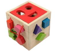 attnmrc Boîte d'intelligence Montessori Bois tri Formes | Cube blocs géométriques assortir, jouet reconnaissance couleurs et formes, jouet coordination main-œil motricité fine