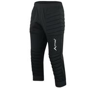 ATTONO Pantalon de gardien de but 3/4 mi-long rembourré au niveau des genoux et des hanches, Noir , XL