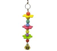 Attract Attention: With its flower-shaped decor and colorful beads | Attract Attention: With its flower-shaped decor and colorful beads strung together, this parrot chew toy is sure to attra