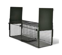 vidaXL Attrape à animaux Acier 2 portes Pliable Résistant 100x26x31 cm