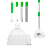 Attrape-araignées à long manche 82 cm réglable - Attrape-insectes vivants - Déclencheur pour insectes, cafards, araignées, fourmis et lézards - Aide à l'apprentissage à attraper, à se déplacer