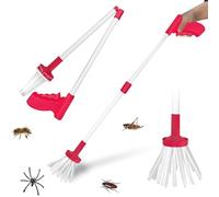 Attrape-araignées extra long, attrape-araignées à la main, attrape-araignées avec longue poignée, attrape-insectes, convient pour capturer et libérer en toute sécurité les insectes tels que les