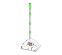 Attrape-araignées réglable à long manche de 81,3 cm, outil de retrait d'insectes sans contact avec boîte transparente pour libérer sans cruauté les araignées et les lézards, vert