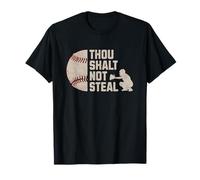 Attrape-Balle de Baseball avec Inscription « Thou Shalt Not Steal » T-Shirt