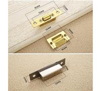 Attrape-balle de Placard en Acier Inoxydable, Loquet Réglable | Quincaillerie de Porte, Finition Or Brossée Satinée, avec Gâche, Installation Simple, Fermeture Sûre