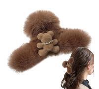 Attrape-cheveux en peluche de dessin animé - Grande pince à cheveux, épingle à cheveux douce | Accessoire de cheveux décoratif durable avec maintien sûr, réutilisable pour femmes, amis, utilisation