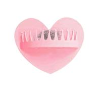 Attrape-cheveux - Mur en forme de cœur, collecteur à ventouse, design intelligent en silicone, protection contre le drainage, fournitures de salle de bain pour la maison, rose, 190 ml, accessoire de