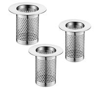 Attrape-cheveux pour drain de douche, 3 tailles pour bac de douche, filtre en acier inoxydable, filtre de vidange de baignoire pour lavabo de salle de bain