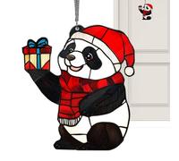 Attrape- de Noël, panda, fantôme, raton laveur en acrylique, décorations de Noël, pendentif de fenêtre fantôme effrayant de Noël